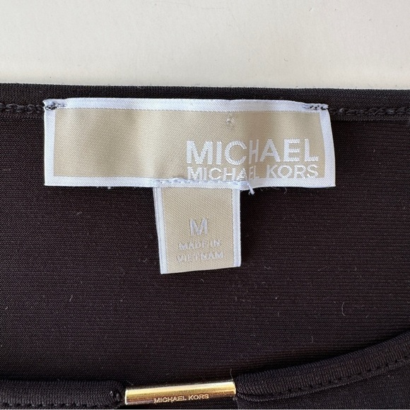 Michael Kors top with split neck, bell sleeves, loose fitting, stretch knit - Picture 10 of 12